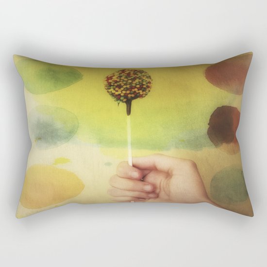 Once Upon a Time a Colorful Candy Rectangular Pillow