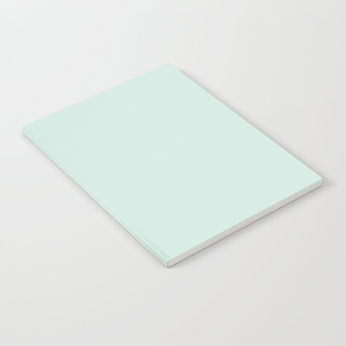 Light Aqua Green Gray Solid Color Pantone Aqua Glass 12-5407 TCX Shades of Blue-green Hues Notebook