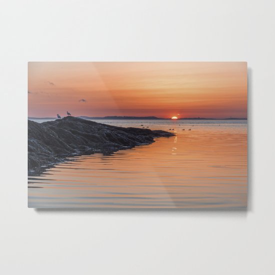 Plum Cove Sunset Metal Print