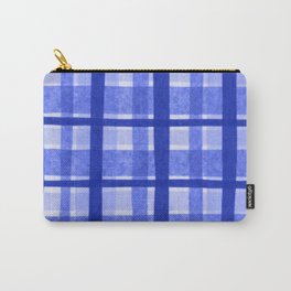 Tissue Paper Plaid - Blue Carry-All Pouch