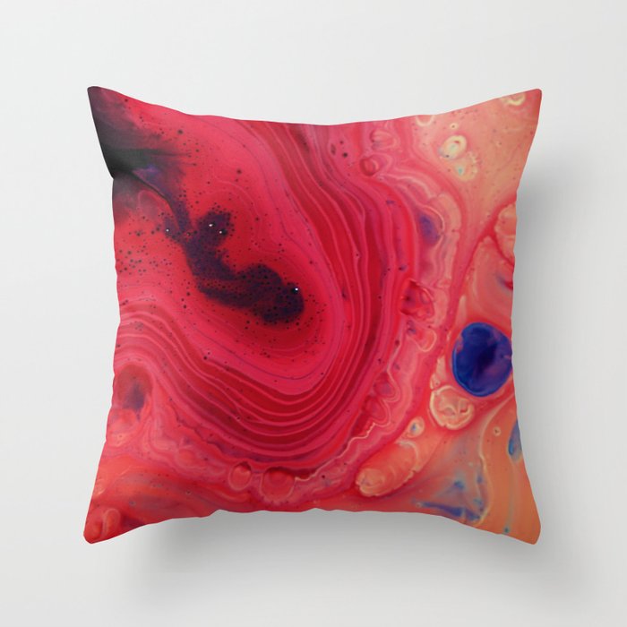 Red Science (Color) Throw Pillow