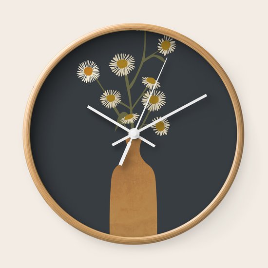 Flowers Wall Clock by thindesign Society6