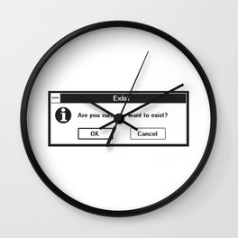 Basic Existentialism I Wall Clock