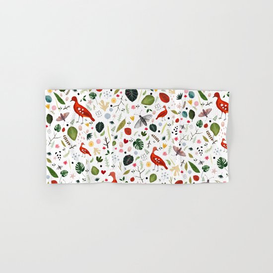 red bird pattern Hand & Bath Towel