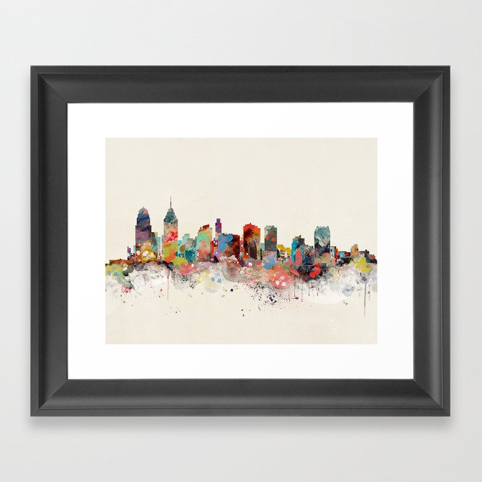 philadelphia skyline Framed Art Print