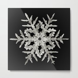 Vintage Snowflake Photograph Metal Print