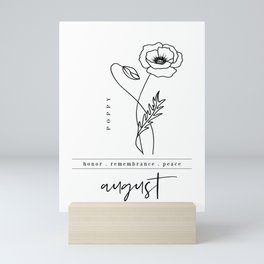 August Birth Flower | Poppy Mini Art Print