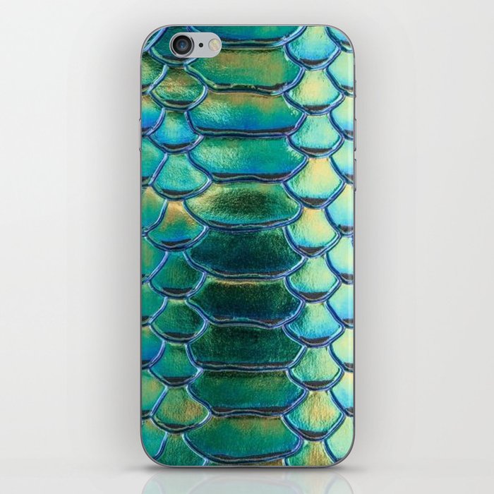 Iridescent Green Blue Snake iPhone Skin