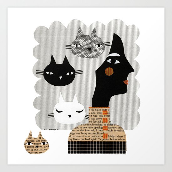 STRAY CAT Art Print