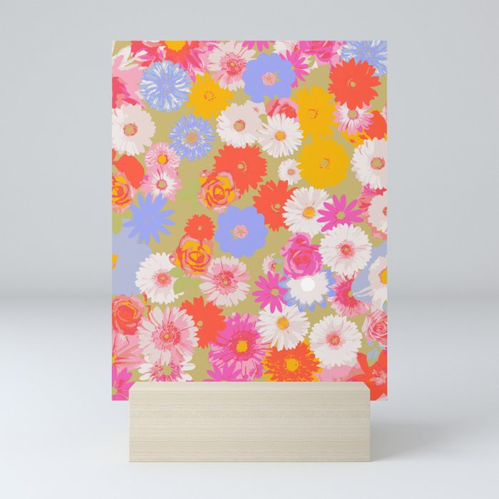Pop Floral Mix Mini Art Print