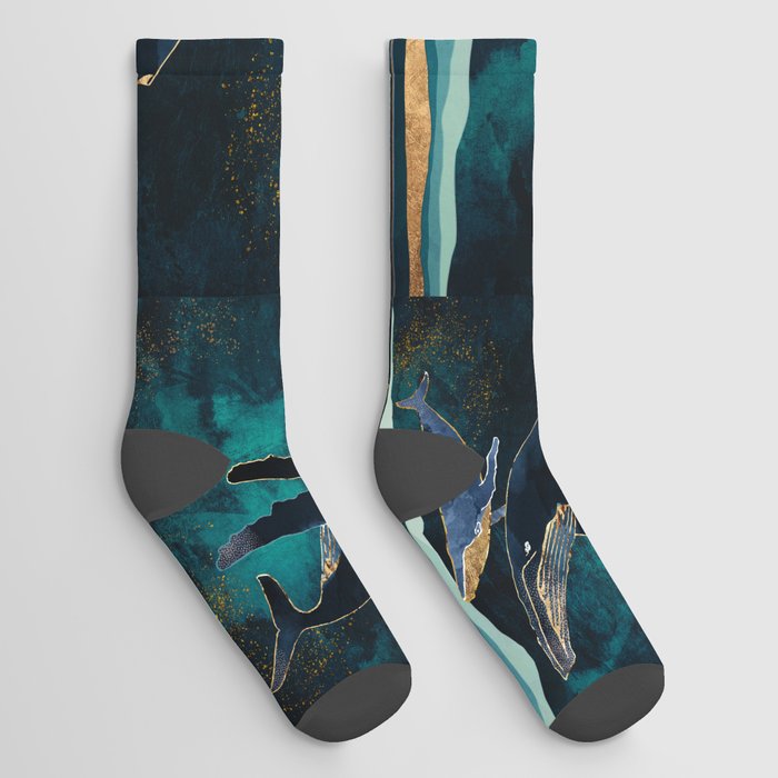 Moonlit Whales Socks