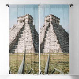 Mexico Photography - Ancient Famous Building In Mexico Blackout Curtain