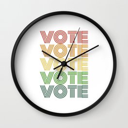 Vote Shirt Gift Vintage Retro Election 2020 Voter Wall Clock