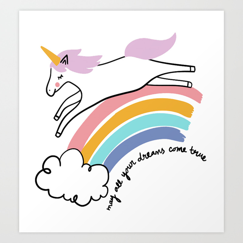 Magical Unicorn Art Print By Emmakaufmann Society6