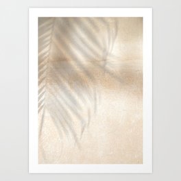 Palm Tree Shadow Photo | Neutral Color Shadowplay In Sorrento, Italy Art Print | Amalfi Coast Travel Photography Art Print