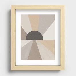Boho Abstract sunset  Recessed Framed Print