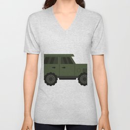 military off-road vehicle Unisex V-Neck