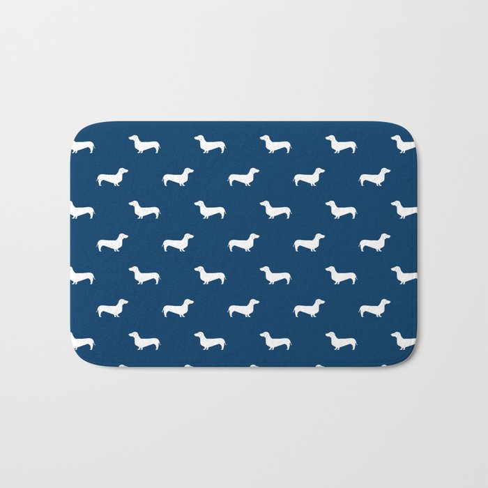Dachshund Pattern Minimal Navy Blue And White Dog Lover Home Decor