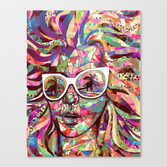 Sun Glasses In a Summer Sun Canvas Print