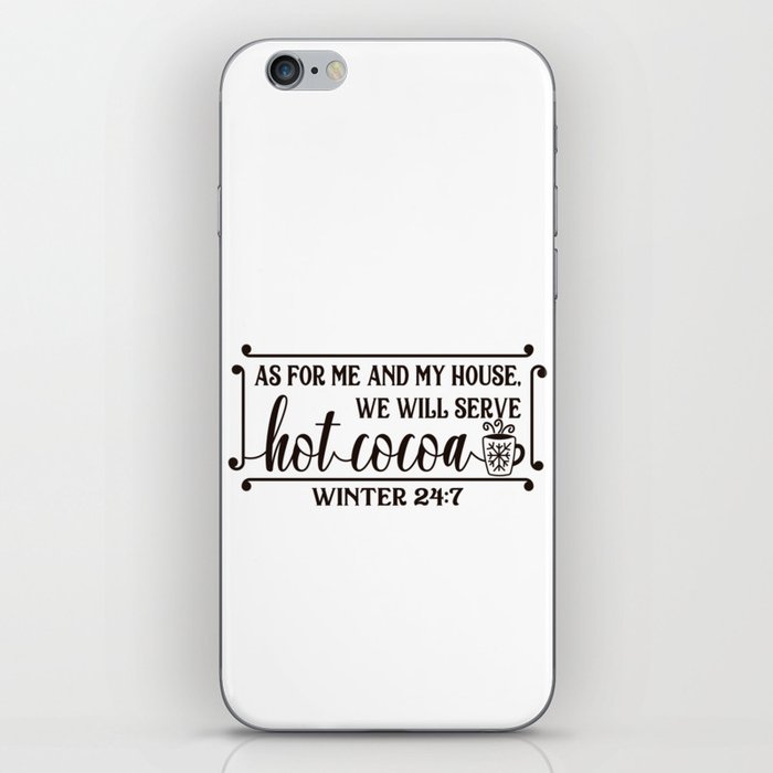 Funny Winter Hot Cocoa Sign iPhone Skin