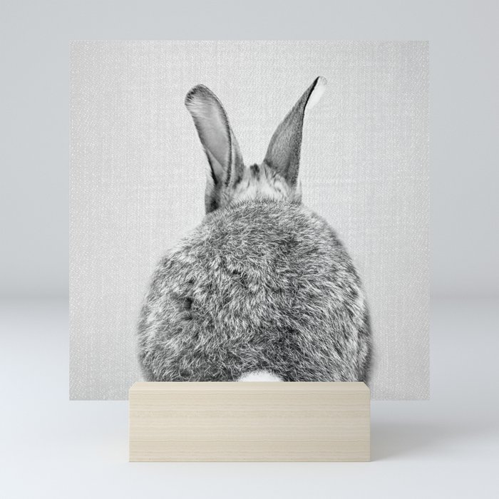 Rabbit Tail - Black & White Mini Art Print