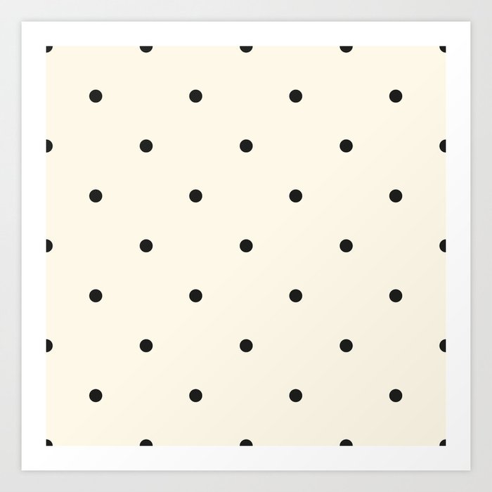 Black dots over cream background Wrapping Paper by marufemia