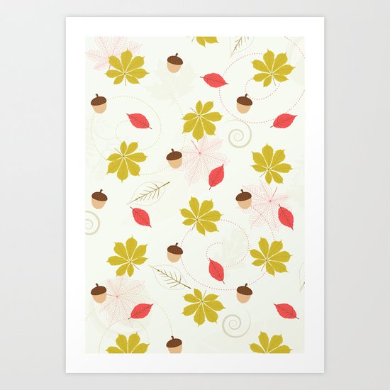 Autumn Pattern Art Print