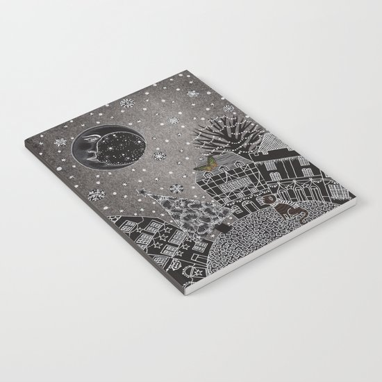 'Twas a Moonlit Winter Night Notebook