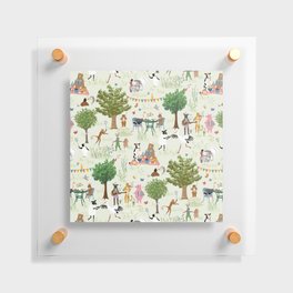 Animals' Garden Party Floating Acrylic Print