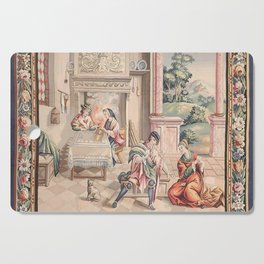 Antique Rococo Scenic French Tapestry Cutting Board