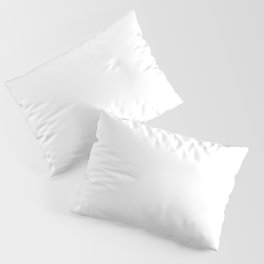 White Minimalist Solid Color Block Spring Summer Pillow Sham