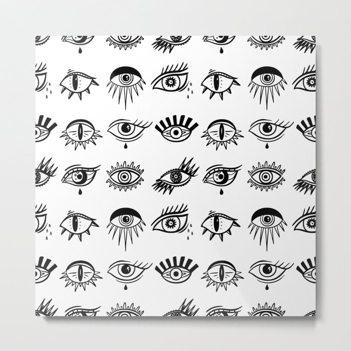 bw eyes Metal Print