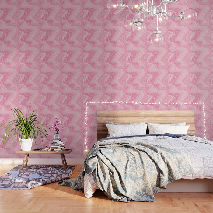 Pink abstract swirls pattern, Line abstract splatter Digital Illustration Background Wallpaper