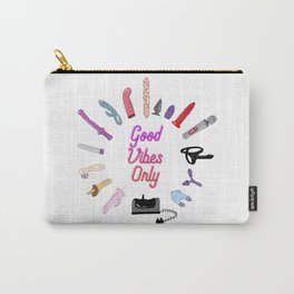 GOOD VIBES ONLY Carry-All Pouch | Goodvibes, Fun, Vibrators, Sexual, Masturbation, Penis, Female, Vibes, Drawing, Digital 