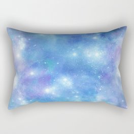 Blue Nebula Painting Rectangular Pillow