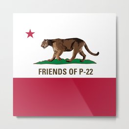 Friends of P-22 Metal Print | Digital, Hiking, Losangeles, Wildlife, Griffithpark, California, Popart, Outdoors, Urban, Animal 