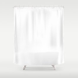 White Minimalist Solid Color Block Spring Summer Shower Curtain