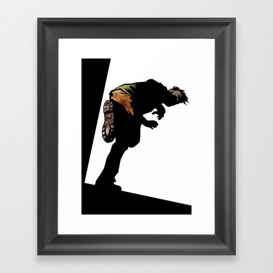 RUN ZOMBIE RUN! Framed Art Print