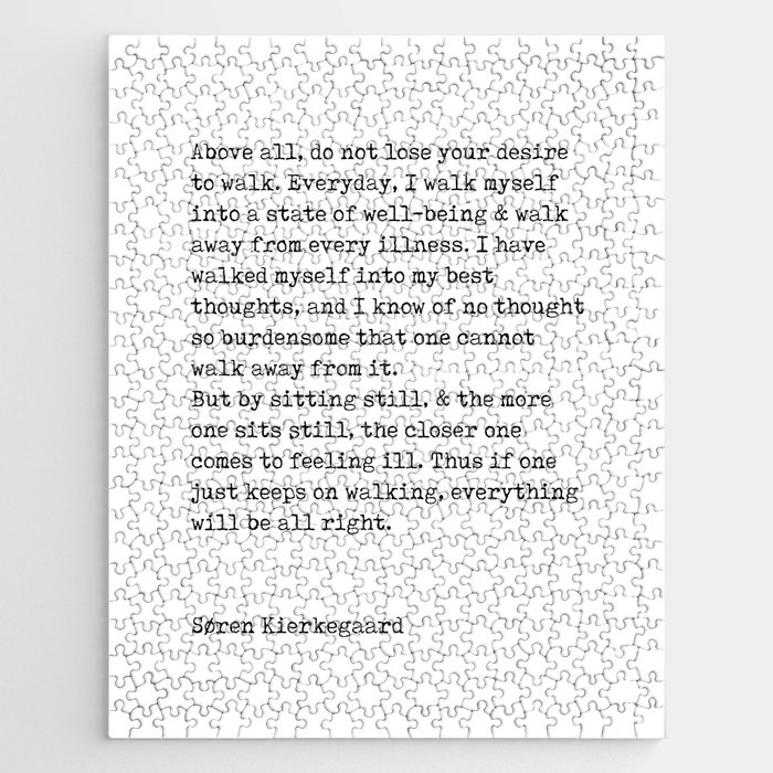 Above all - Soren Kierkegaard Poem - Literature - Typewriter Print Jigsaw Puzzle