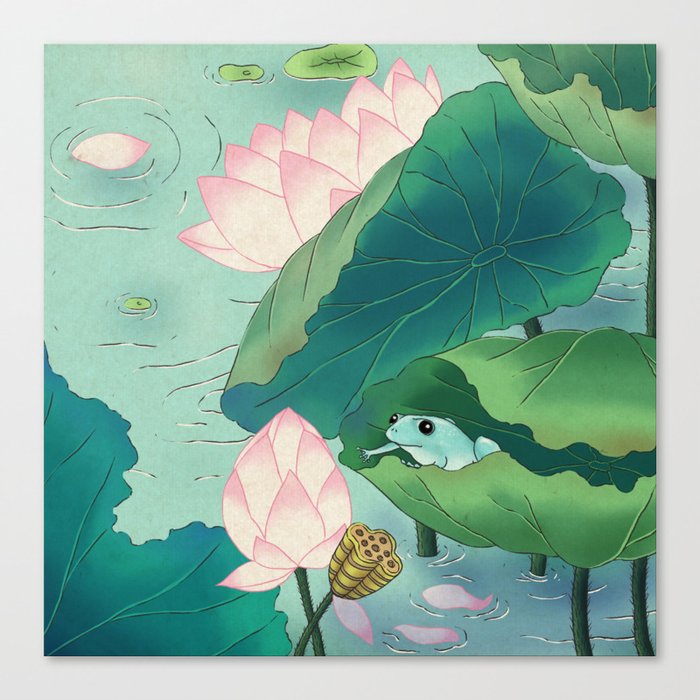 Minhwa: Frog Pond A Type Canvas Print