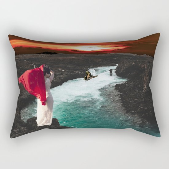 Woman with Drape Rectangular Pillow