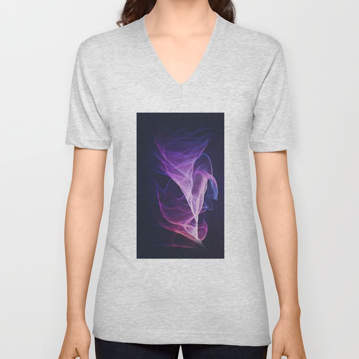 Out of the Blue - Pink, Blue and Ultra Violet V Neck T Shirt