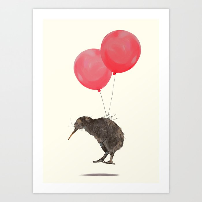 Kiwi Bird Can Fly Art Print