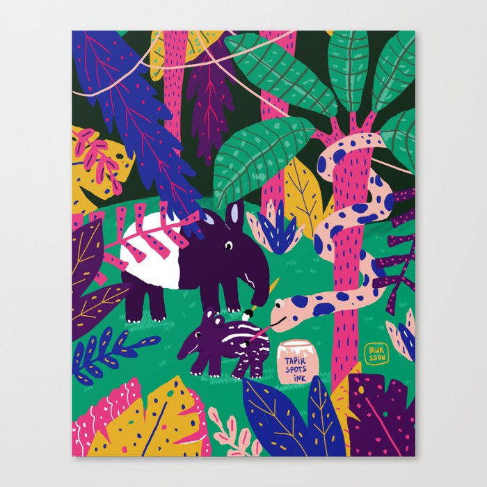 Exploring the jungle Canvas Print