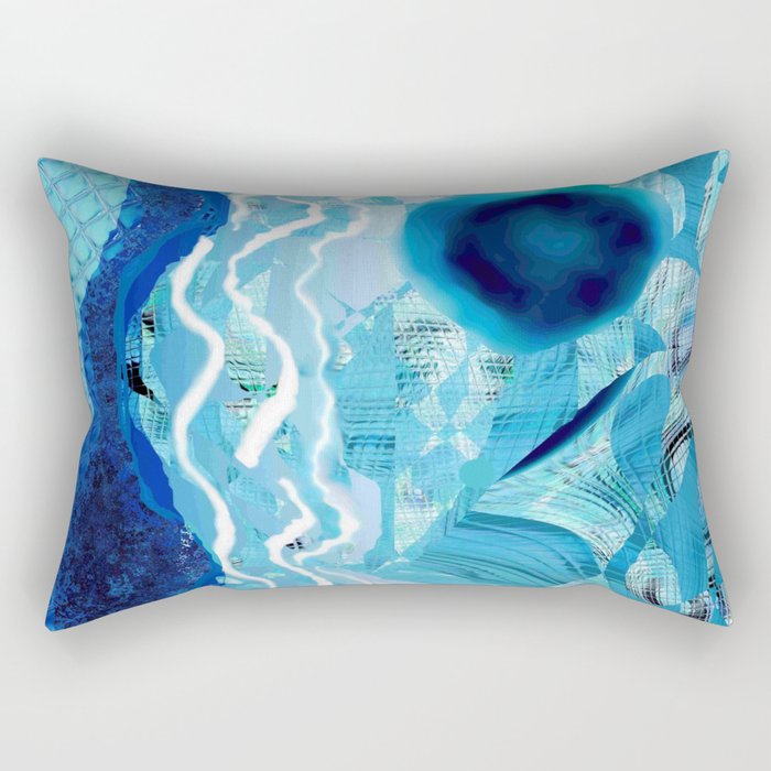 Blue Rivers Rectangular Pillow