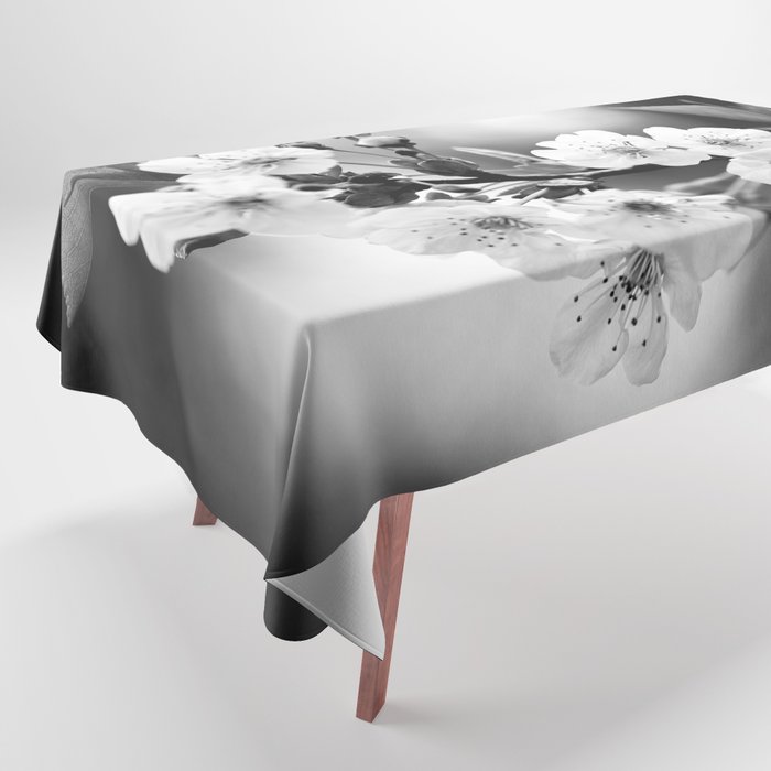 Cherry Blossom in Black and White #decor #society6 #buyart Tablecloth