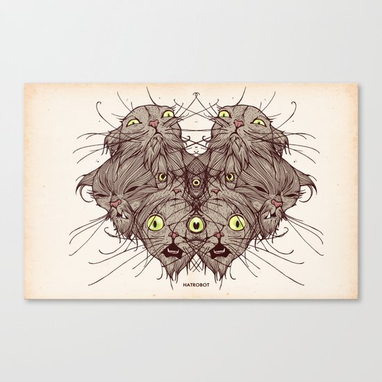 Wet Cats Canvas Print