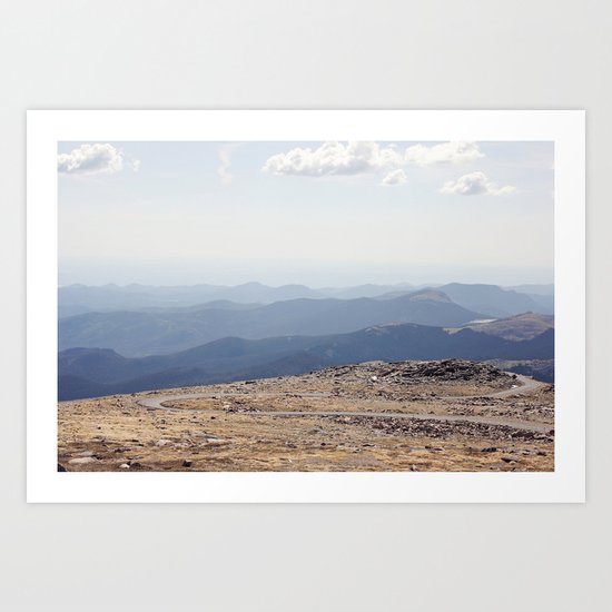 mountain road Art Print