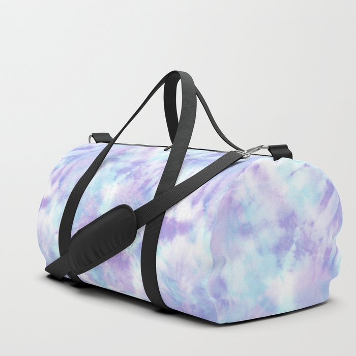 Purple and Blue Pastel Tie-Dye Duffle Bag