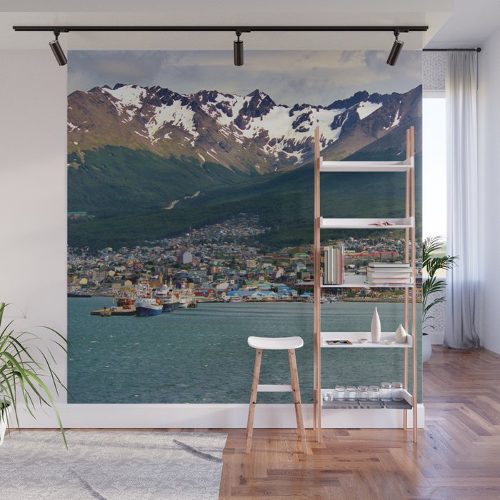 Argentina Photography - Archipelago Surrounded By Tall Majestic Mountains Wall Mural